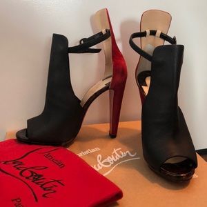 Louboutin Barabara 120 Calf and Suede Morphee